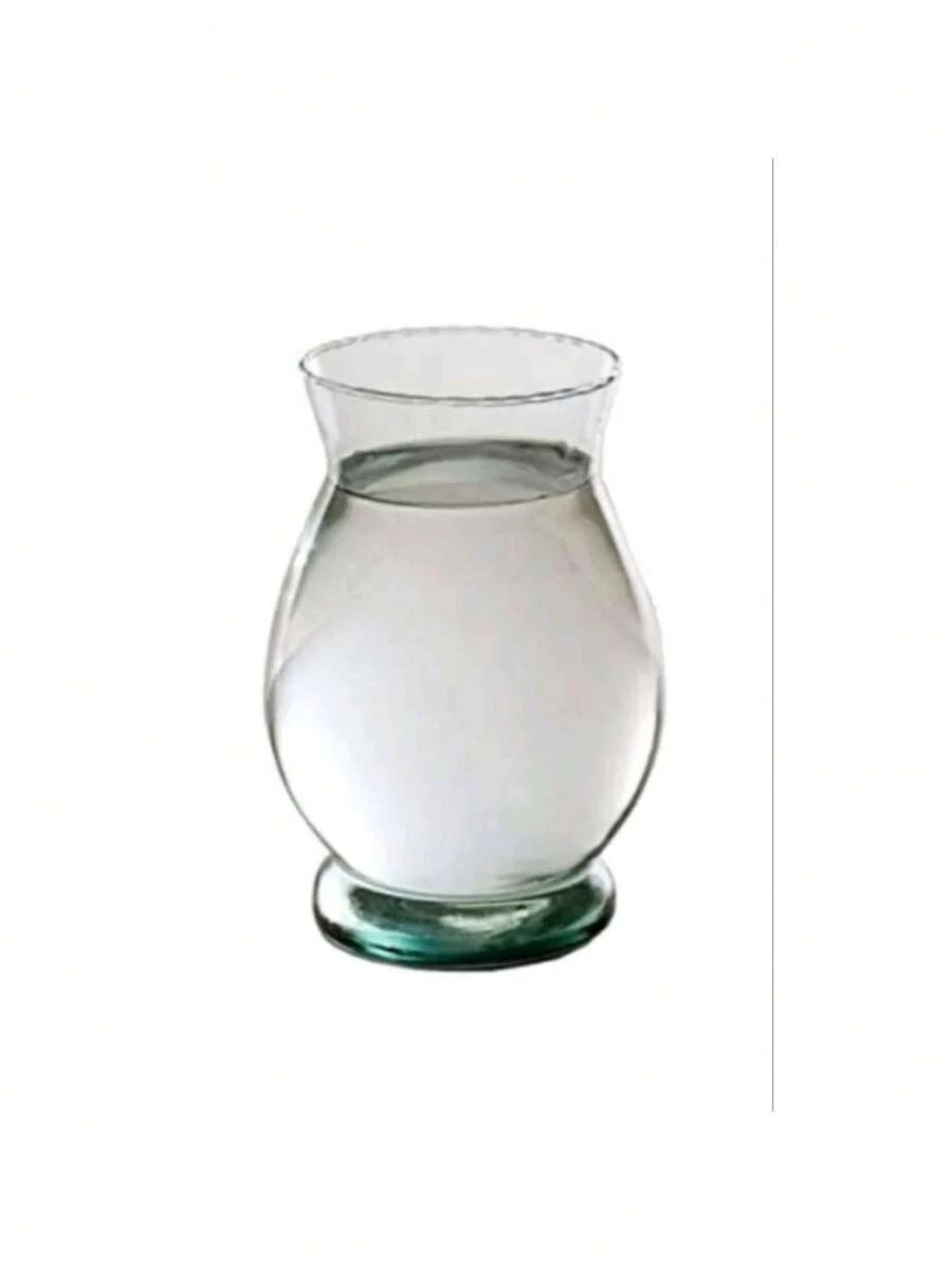 Vaso Brasília de Vidro Transparente Enfeite para Flores Festas Casamentos Decoração - Multicolorido - Visão 1