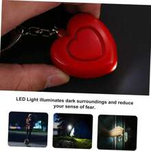 New Personal Alarm, Heart-Shaped Alarm, Women's Self-Defense Alarm, Outdoor Portable Alarm, Keychain Accessory, Self-Defense Keychain, Button Battery (LR44*3) Personal Alarm, Compact, Flashlight, 125dB High Decibel Alarm, LED Flashing Light, Suitable For Women And Elderly As Emergency Alert Device