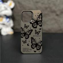 Fundas para Teléfono con Patrones de Mariposas para iPhone17/16Promax/16Pro/15/15Plus/15Pro/15Promax, para iPhone 14/14Plus/14Pro/14Promax, para iPhone 13/13Pro/13Promax, para iPhone 12/12Pro/12Promax, para iPhone 11/11Pro/11Proamx, para iPhone 7/8Plus, para iPhone Xr/Xsmax - Negro - Ver 5