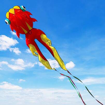 Local Shipping-Soft Umbrella Giant Flying Kites, Easy To Fly With 330Ft Kite String In Beach And Amusement Parks 43ft Large Kites For Adults, 3D Goldfish Frameless