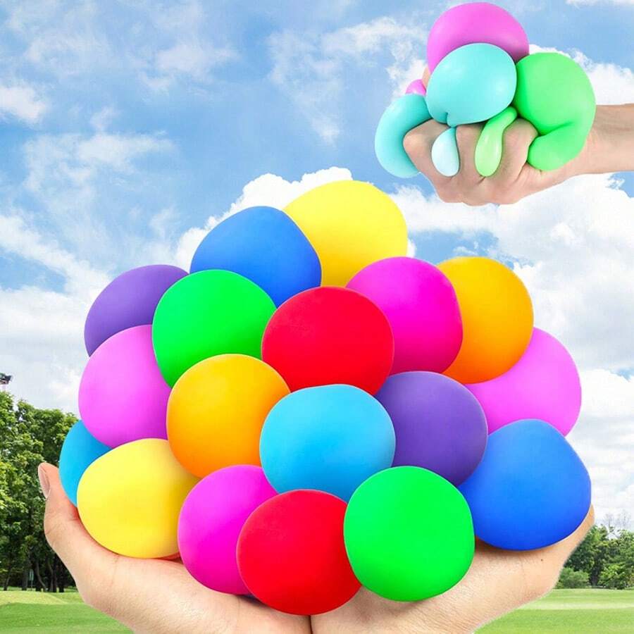 Stress Balls Bulk For Kids And Adults: 32 Pack Mini Squishy Ball For Anxiety Relief - Color Changing Sensory Fidget Toy For Autism Kids Calming - Small Prizes For Student Classroom - 彩色 - 查看 1