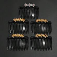 1 peça pente francês Mayotte com plástico preto e flores strass grampo de cabelo Mamoudzou joia para cabelo feminino