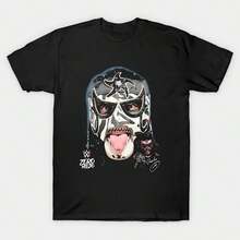2025 WWE Wrestling Character Printed T-Shirt Men's Casual Fashion  High-End Short Sleeve Loose Comfortable Couple Clothing - màu đen - Xem 1