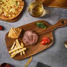1 pieza Tabla de cortar de nuez - Tabla de cortar de cocina de alta calidad hecha a mano, adecuada para preparación de alimentos, hecha de madera, adecuada para el hogar, fiestas, oficina, tabla de picar multifuncional | Diseño de madera natural | Panel de superficie lisa