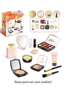 逼真化妆玩具，过家家化妆玩具套装，适合女孩、儿童、礼物 - 彩色 - 查看 14