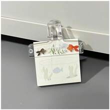 مشابك إبزيم طويلة الذيل بشكل سمكة ذهبية مصنوعة من مادة أكريليك شفافة، مناسبة كحامل لجداول أوراق الموسيقى وملفات الوثائق والإيصالات، صالح كجائزة للطلاب، أو هدايا المناسبات، لوازم مدرسية، للعودة للمدرسة