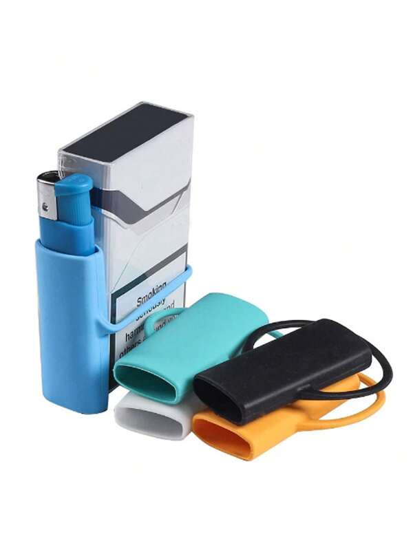 1 pieza Funda protectora antideslizante para encendedor, funda protectora de silicona para encendedor, evita la pérdida del encendedor, funda portátil y colorida para encendedor duradera, accesorio para fumar, adecuado para Navidad, perfecto para actividades al aire libre en Acción de Gracias, viajes, objetos pequeños para el hogar, el mejor regalo.