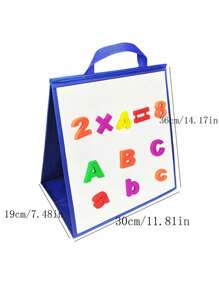 hoojojo 1 Peça Quadro Branco Magnético Dobrável, Quadro de Escrita Apagável, Quadro de Desenho e Escrita, Quadro de Memorando de Mesa de Dois Lados, Ferramentas de Exibição para Sala de Aula, Acessórios Interativos de Ensino, Papelaria para Escritório em Casa, Auxiliar de Estudos, Essenciais de Volta às Aulas, Suprimentos para Professores