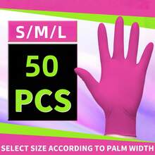 100pcs Disposable Gloves, Super Durable, Available In Five Colors: Pink/White/Rose Red, Suitable For Various Uses Such As Kitchen, Tattoo, Hair Dyeing, Pet Care, Beauty Salon And Home Cleaning. The Packaging Method Is Bagged. - Dark Pink - View 13