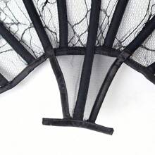 Damen Gothic Stehkragen Vampir Spitzen Cape Kragen Halloween Hexen Cosplay Zubehör Karneval Party Kostümparty Accessoires