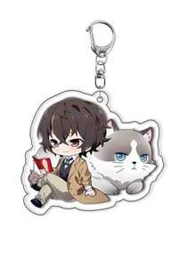 bandai Accesorio de anime Llavero acrílico de anime - Bungou Stray Dogs Lindo colgante de estilo Y2K de dibujos animados, adecuado para bolsos y llaves, regalo perfecto para fans, accesorios de cosplay, llavero de coche, bolso, mochila, pequeña joya, accesorios, regalos creativos, regalos de estudiante, accesorios de coche, colgante de bolso, accesorios escolares