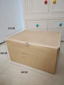 Large-Capacity Foldable Storage Box With Lid, Household Wardrobe Folding Storage Bin, Clothes & Bedding Organizer Box