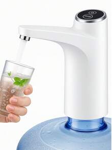 Dispensador de Agua Eléctrico Automático USB Recargable – Bomba Portátil para Garrafón, con Control Táctil - Blanco - Ver 1