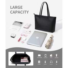KALIDI Tote Bag Zipper Shoulder Bag Faux Leather Purses Satchel For Women Large Casual Handbag Work Dating CollegeCQC - OneSize - View 6
