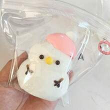 1个雪人Taba软萌捏捏乐玩具，可爱饭团造型，萌系捏捏乐，粘性玩具，硅胶材质，解压神器，柔软可爱毛绒玩具，周年纪念礼物 - 彩色 - 查看 4