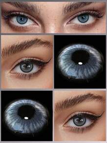Lentes de contacto de color verde a la moda de Lalens, diámetro de 14.50mm, aumentan el tamaño de los ojos, maquillaje diario, lentes de color avellana para embellecer los ojos, lentes de contacto azules blandos para una novia hermosa, con un contenido de agua del 38%, curva base de 8.6mm, para ojos marrones naturales, lentes para ojos pequeños de pupilas oscuras, de uso anual