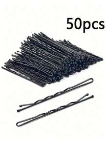 150pcs Flat Top Hairpins, Women Casual Plain Color Invisible Wavy Hair Clips, For Bangs & Loose Hair, Daily Use ,Hair Accessory, Claw Clips, Snap Clip , Hair Slide, Hair Claws