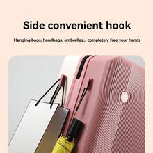 1pc Macaron Color Luggage, 20/24" Travel Suitcase Carry On With 360° Wheels, Anti-Theft Lock, Suitable For Short Trips, Vacation, Beach, Students Going To School, Gift For Travel Essentials Bag For School School Accessories School Stuff - Baby Blue - View 9