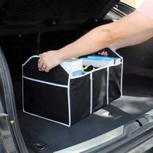 Sac de rangement pliable pour coffre de voiture avec 3 compartiments, 58 cm - Organisateur de coffre pliable