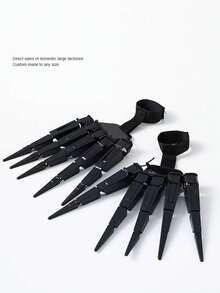 1 件可调节愚人节、万圣节派对爪 - 逼真的设计，适用于服装配饰和摄影道具，耐用塑料，均码，无需电池，万圣节装饰 - 黑色 - 查看 6