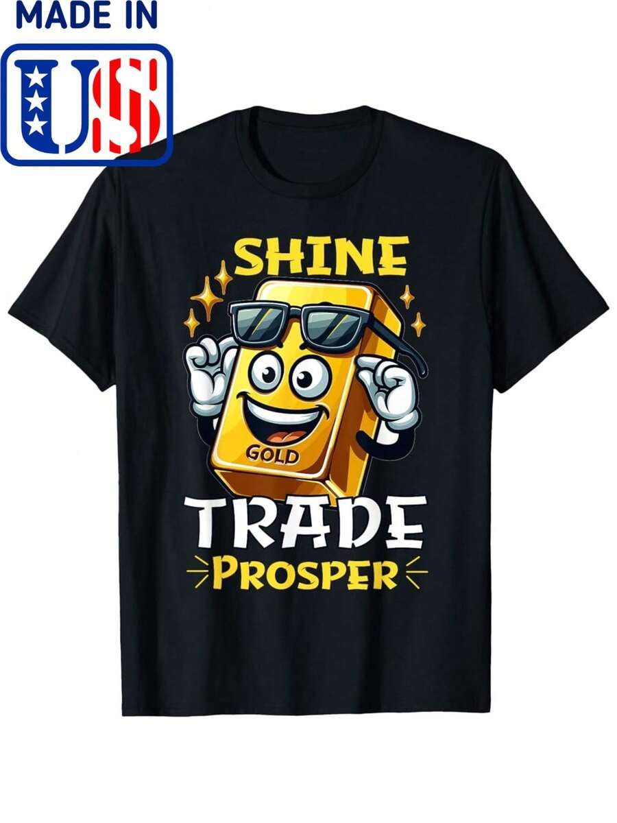 Gold Trader Forex Trader XAUUSD Trader Forex Gold Analysis T Shirt - Black - View 1