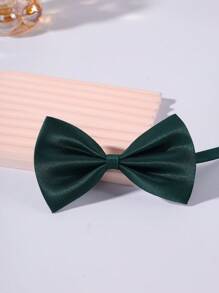 1pc Children's Solid Color Bowknot, Boys' Suit Tie, Children's Solid Color Bowknot, Suitable For Wearing At Parties And Performances