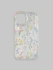1pc Floral Pattern Transparent Phone Case, Suitable For IPhone 17/17 Air/17 Pro/17 Pro Max And Galaxy Phones, Protective Cover - Multicolor - View 21