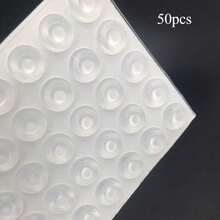 橱柜门缓冲器 100 件装隔音自粘橡胶垫，圆点双缓冲透明橱柜缓冲器，抽屉、相框、砧板的橱柜挡块 - 透明 - 查看 8
