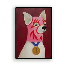 1/3 piezas Póster de pintura en lienzo con ilustración de animales de moda como gato, perro, conejo, elefante, arte de pared divertido y lindo para decoración del hogar en la sala de estar