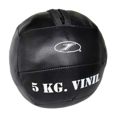 Torrel Balon Medicinal Vinil 5kg para Entrenmiento Costuras Reforzadas, CrossFit, Uso rudo