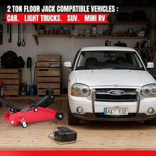 Professional-Grade Hydraulic Floor Jack, 2 Ton Low Profile Automotive Jack, Compact Portable Design With 3.35-13 Inch Lift Range, Heavy Duty Garage And Shop Equipment - Đỏ - Xem 3