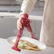 1pc Heat Resistant Tongs With Ergonomic Non-Slip Handle, Adjustable Design, Lightweight And Easy To Store, Multi-Functional Use In Kitchen, Made Of ABS And Stainless Steel