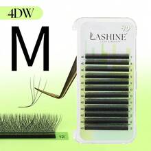 Lashine Lashine Clover Lashes 12 Rows 4D W Shape 0.07mm C D L M Curl Premade Fans Eyelash Extension W Style Faux Mink Natural Soft Bloom Lash Automatic Flowering Volume Eyelashes High Quality Individual Lashes