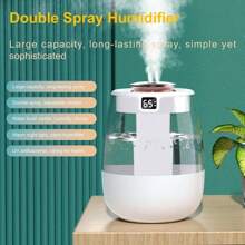 Humidificateur de brume ultra silencieux à grande capacité avec USB - Parfait pour la chambre et le bureau, grande capacité, humidificateur idéal pour la maison et la chambre à coucher