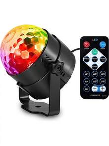 1 chiếc Làm cho bữa tiệc trở nên sống động với đèn bóng disco RGB kích hoạt bằng âm thanh - 7 chế độ điều khiển từ xa, hoàn hảo cho tiệc khiêu vũ tại nhà, quán bar, karaoke, đám cưới, v.v.! - ánh sáng đa sắc - Xem 3