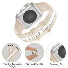 Cinturino sportivo compatibile con Apple Watch da 38mm, 40mm e 41mm. 42mm 44mm 45mm 46mm 49mm in silicone morbido. Compatibile con serie 10 9 Ultra SE 8 7 6 5 4 3 2 1 per uomo e donna