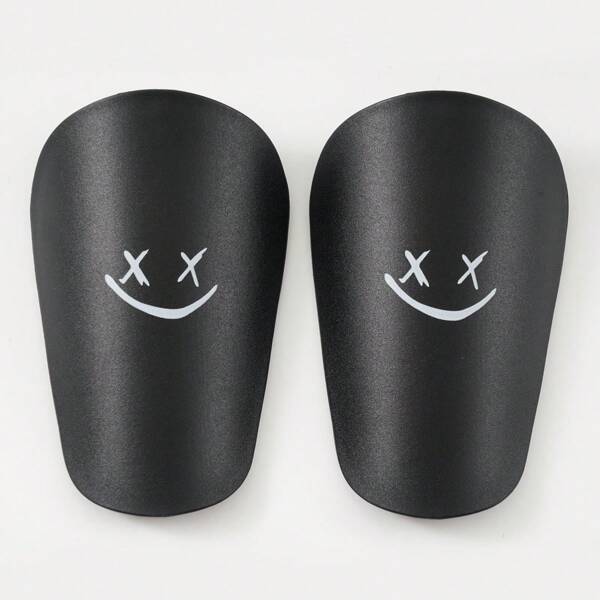 1 paire de protège-tibias Mini Master au visage souriant - Protège-jambes de football mini épais et durables, convenant à toutes les saisons