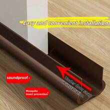 1pc Adjustable Plastic Door Draft Stopper - Waterproof Sealing, Noise Reduction Bottom Protection, Soft PVC Partition For Soundproofing And Insect Protection, Bottom Part Protection | Adjustable Door Seal | Durable Plastic Seal, Door Draft Stopper - Multicolor - View 8