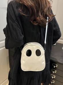 Fashionable New Casual Versatile Contrasting Mini Personalized Crossbody Bag, Lightweight And Simple Ugly Cute Ghost Funny Women's Shoulder Bag, Suitable For Shopping, Wallets, Shopping, Young Women, College Students, Newcomers, And White-Collar Workers. They Are Very Suitable For Offices, Universities, Work, Business, Commuting, Outdoor Activities, Travel, And Outings