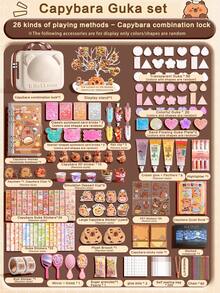 Girls DIY Craft Set, Includes Notebook, Sticker Making Kit, Fake Cream Glue And Decorative Accessories, Children's Toy Stationery Gift Box, And A Complete Cream Sticker Gift Box. This Fun DIY Sticker Craft Set Is Suitable For Children Of All Ages, Can Be Used As Birthday, Christmas Or Holiday Gifts.