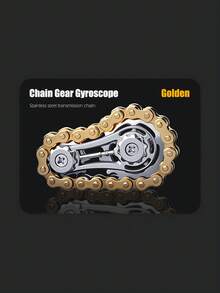 1 件锌合金，EDC 玩具，采用独特的不锈钢链条设计和光滑轴承，用于集中注意力、缓解压力、冥想的烦躁玩具 - 紧凑型新奇礼物 - 彩色 - 查看 9