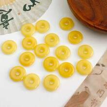 10pcs/Pack Jade Texture Glass Peace Knot Beads, New Chinese Style Imitated Jade Beads For DIY Bracelet Necklace Jewelry Making Accessories