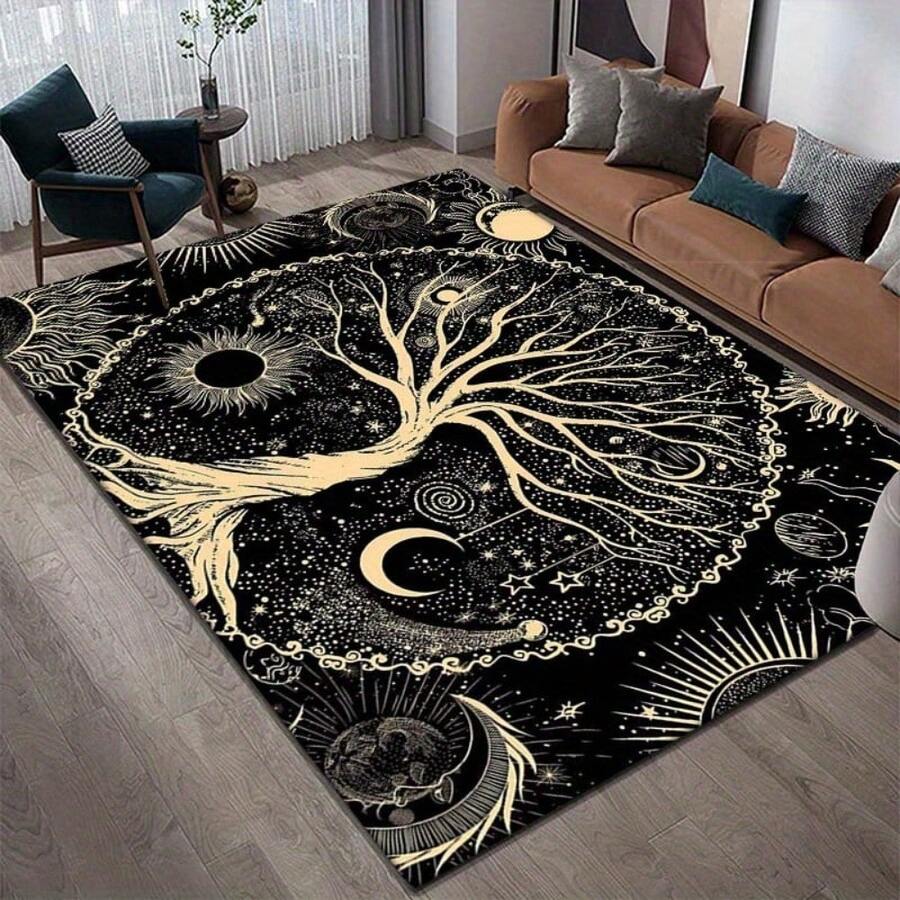 1PC 3.1'x2',8.4'x6' Room Decoration, Room Decor, Party Decor, Mats For Floor Sun Moon Kitchen Rugs Mats Floor, Boho Mandala Kitchen Rugs Non Slip Washable Comfort Kitchen Floor Mat For Home And Office, Best For Christmas, Perfect For Thanksgiving - style5 - 查看 1