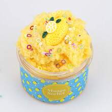 1 pieza, 100ml Arcilla con dibujo de caricatura del océano, juguete de arcilla, juguete antiestrés, regalo maravilloso, kit de slime, juguete para apretar, arcilla DIY, se puede dibujar en la arcilla