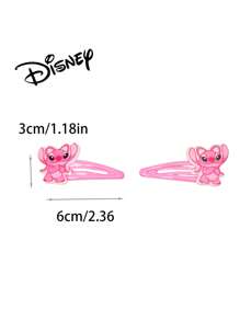6 bucăți de cleme de păr acrilice cu design Disney Stitch, accesorii drăguțe pentru păr, colorate și la modă, potrivite pentru decor