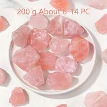 QYDCX [天然玫瑰石英] 天然玫瑰石英原石 | 散装原石，适用于翻滚、打磨和抛光、香薰、装饰展示、水晶材料（粉色、天然变化和小裂纹）、香薰配件、光面水晶、半透明石英晶体 - 粉晶 - 查看 10