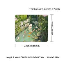 1PC Super Cool Cat Is In The Fishpond Large Gaming Mouse Pad With Extended Rubber Edge And Precise Locking - Soft Comfortable And Non-Slip For Your Desk