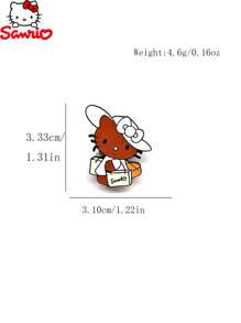 Sanrio , 4 peças, fofo, desenho animado, anime japonês, gato criativo  KT, broche de metal, distintivo decorativo pingando óleo, acessórios de alfinete de liga, broche de esmalte fofo, adequado para bolsas, roupas, etc. Mochila escolar