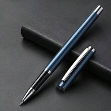 Bolígrafo de metal, negro, bolígrafo de lujo de fibra de carbono de alta gama con sensación de peso para suministros de negocios y escolares, de vuelta a la escuela