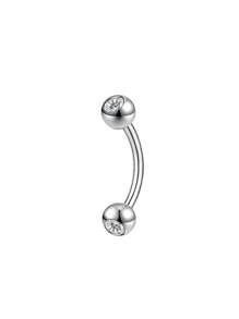 AVYRING 1pc 14G Stainless Steel Belly Button Ring 6/8/10/12/14mm Curved Navel Rings Helix Cartilage Piercings Jewelry Eyebrow Rings Labret Stud Lip Piercing